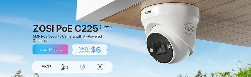 ZOSI 1080p Outdoor Security Camera – Waterproof AHD/TVI/CVI/CVBS 4‑in‑1 Surveillance Camera