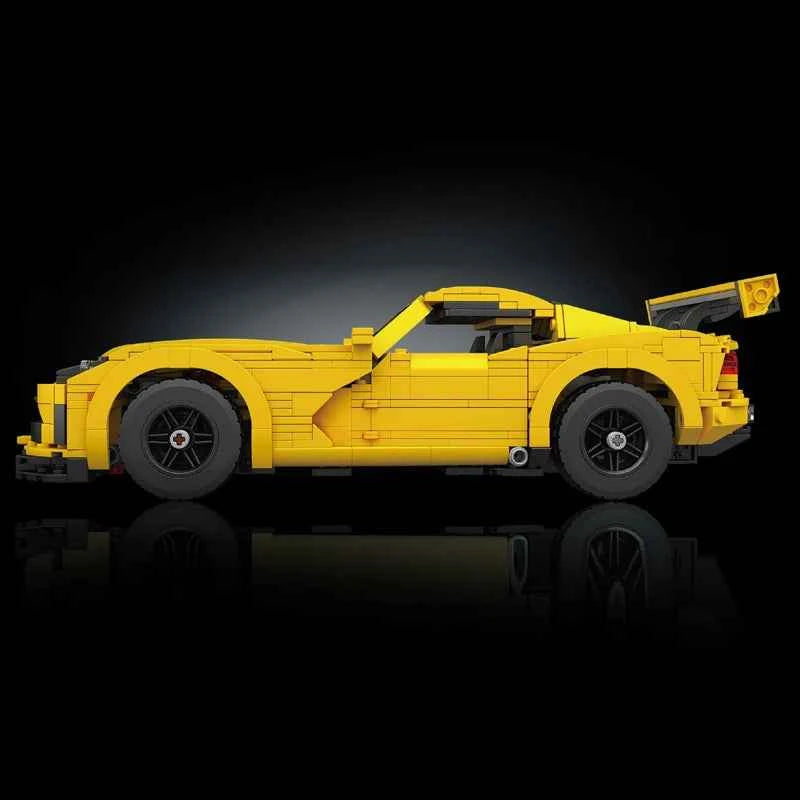 Mould King 10046 Yellow Sport Racing Car — MOC‑120125 Technical Building Block Set - Limetastore