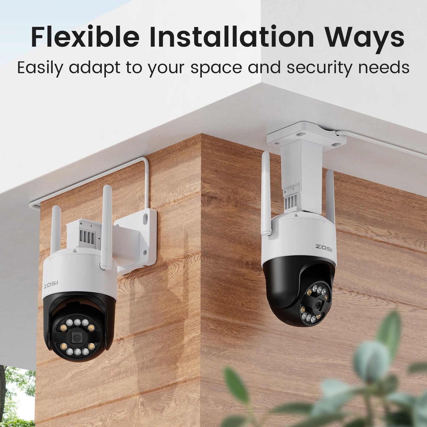 ZOSI 4K Wi‑Fi 6 Security Camera System – 8MP/5MP Pan‑Tilt Wireless IP Cameras with 2‑Way Audio
