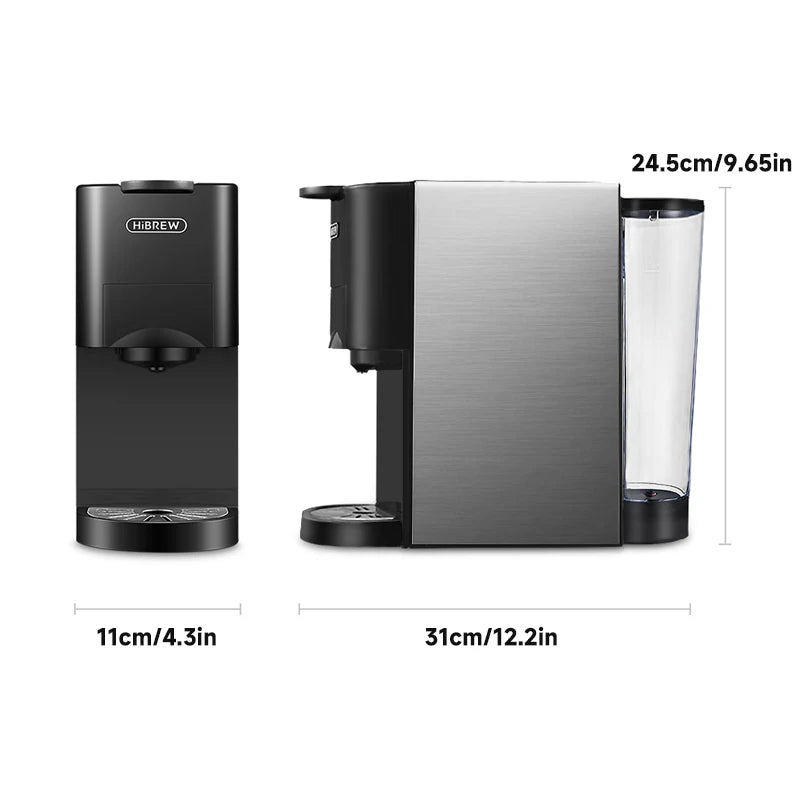 HiBREW H17 – 4‑v‑1 Večkapsulni kavni aparat | Hladno in vroče kuhanje | Združljiv z Nespresso, Dolce Gusto, K‑Cup