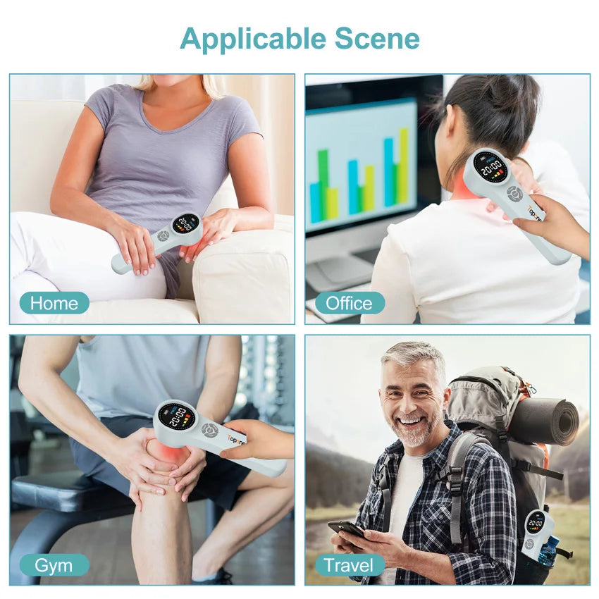 Professional High-Power Cold Laser Therapy Device – 1760mW Triple Wavelength (660nm 810nm 980nm)