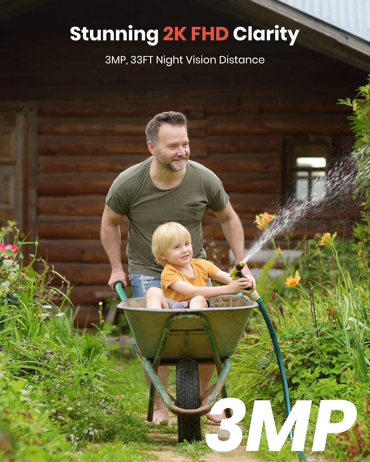 Camstro 2K Solar PTZ Camera | Color Night Vision, 4× Optical Zoom, Two‑Way Audio, 2.4G WiFi