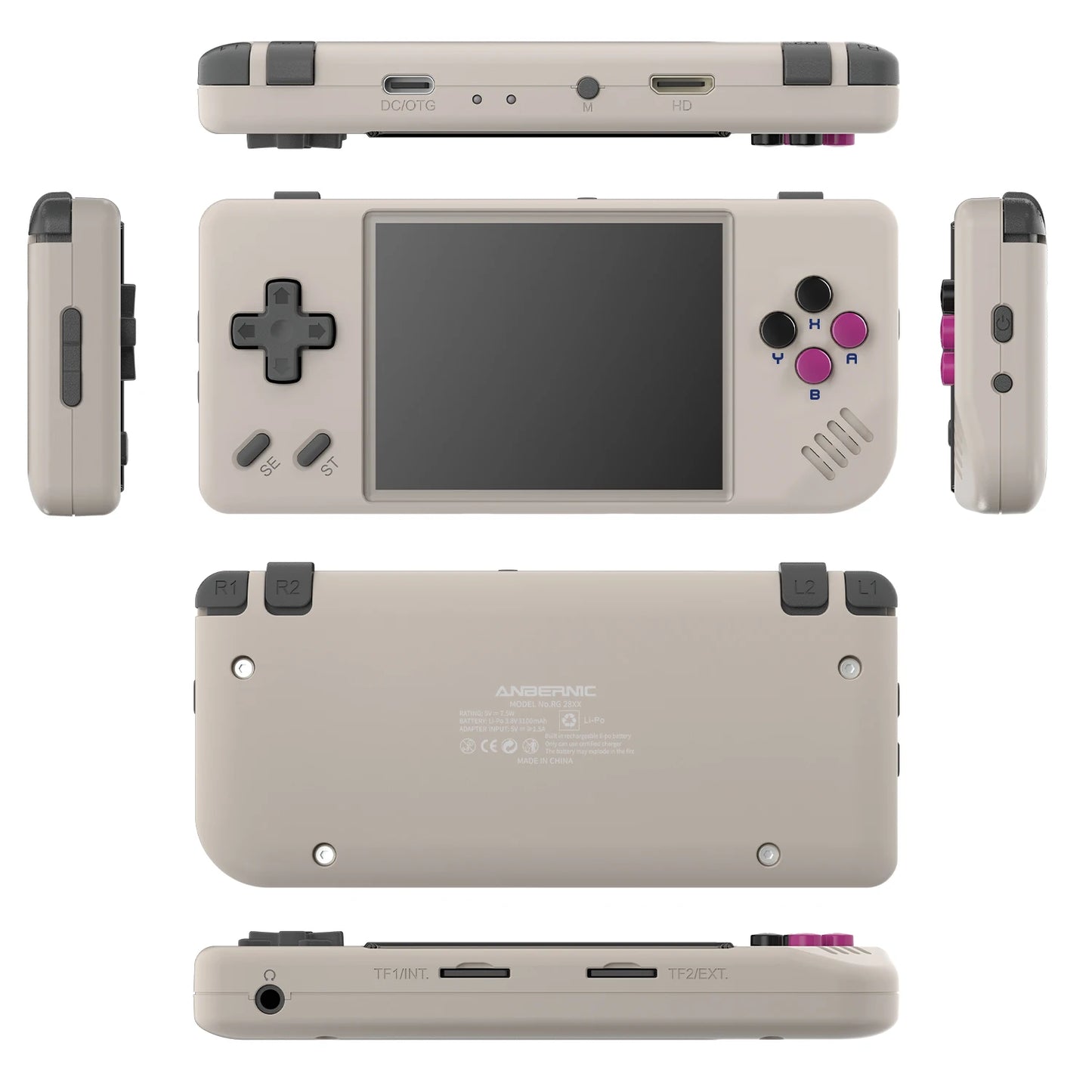 Anbernic RG28XX 2.83'' IPS Portable Handheld Game Players Linux System Retro Video Games Console Mini Arcade PS1 GB GBA - Limetastore