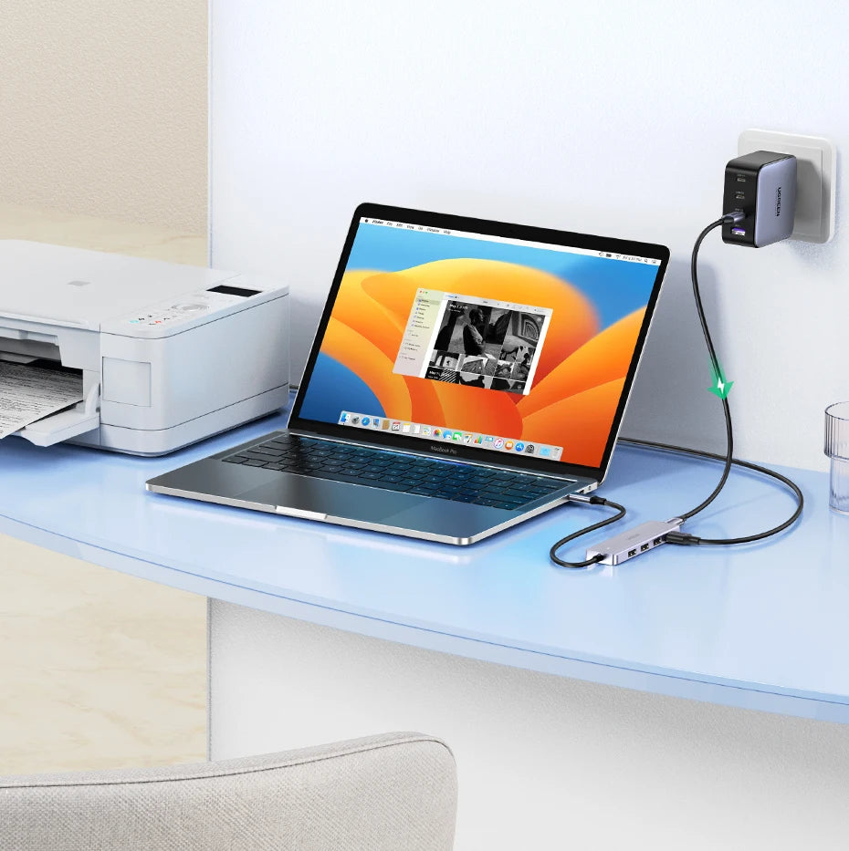 UGREEN USB‑C to USB 3.0 Hub | 4‑Port High‑Speed Splitter for MacBook, iPad & Samsung