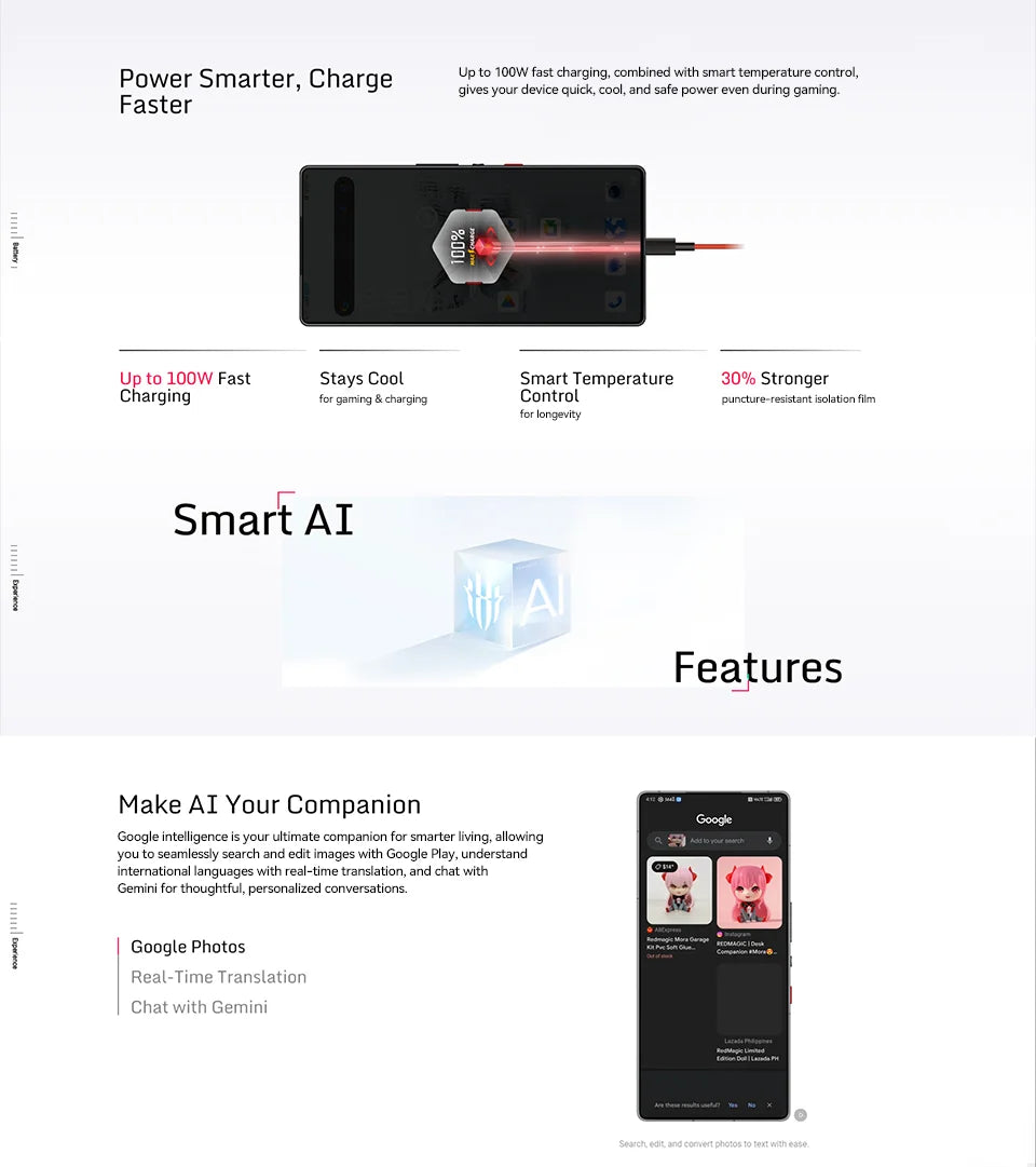 RedMagic 10 Pro 5G Gaming Phone | 6.85" Snapdragon 8 Elite | 7050mAh Battery | 100W Fast Charge | Global Version - Limetastore