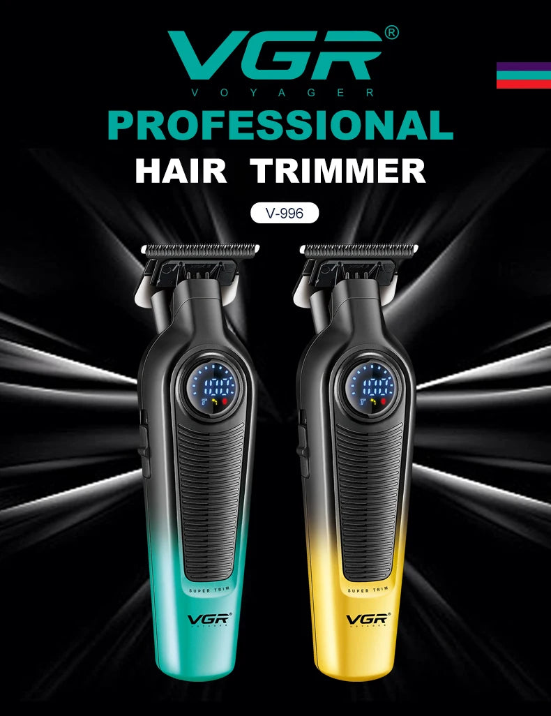 VGR Hair Cutting Machine Cordless Trimmer Electric Hair Clipper Rechargeable Haircut Barber Professional Trimmer for Men V-996