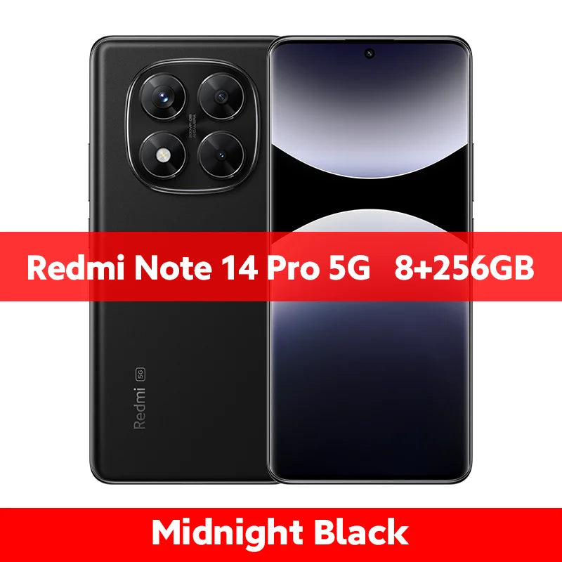 FR Warehouse Xiaomi Redmi Note 14 Pro 5G Smartphone Global Version  MediaTek 200MP Camera 5110mAh 45W Dimensity 7300-Ultra CPU - Limetastore