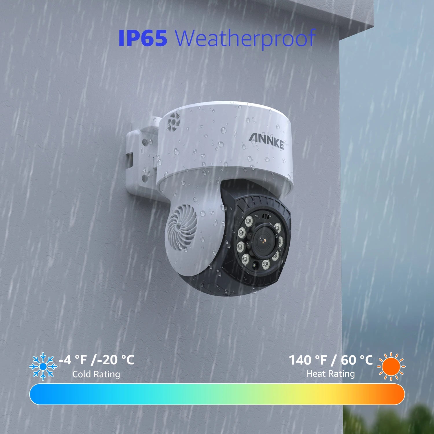 ANNKE 1080P CCTV System | 8CH 5MP DVR, 8× IP65 Ball Cameras, Human Detection