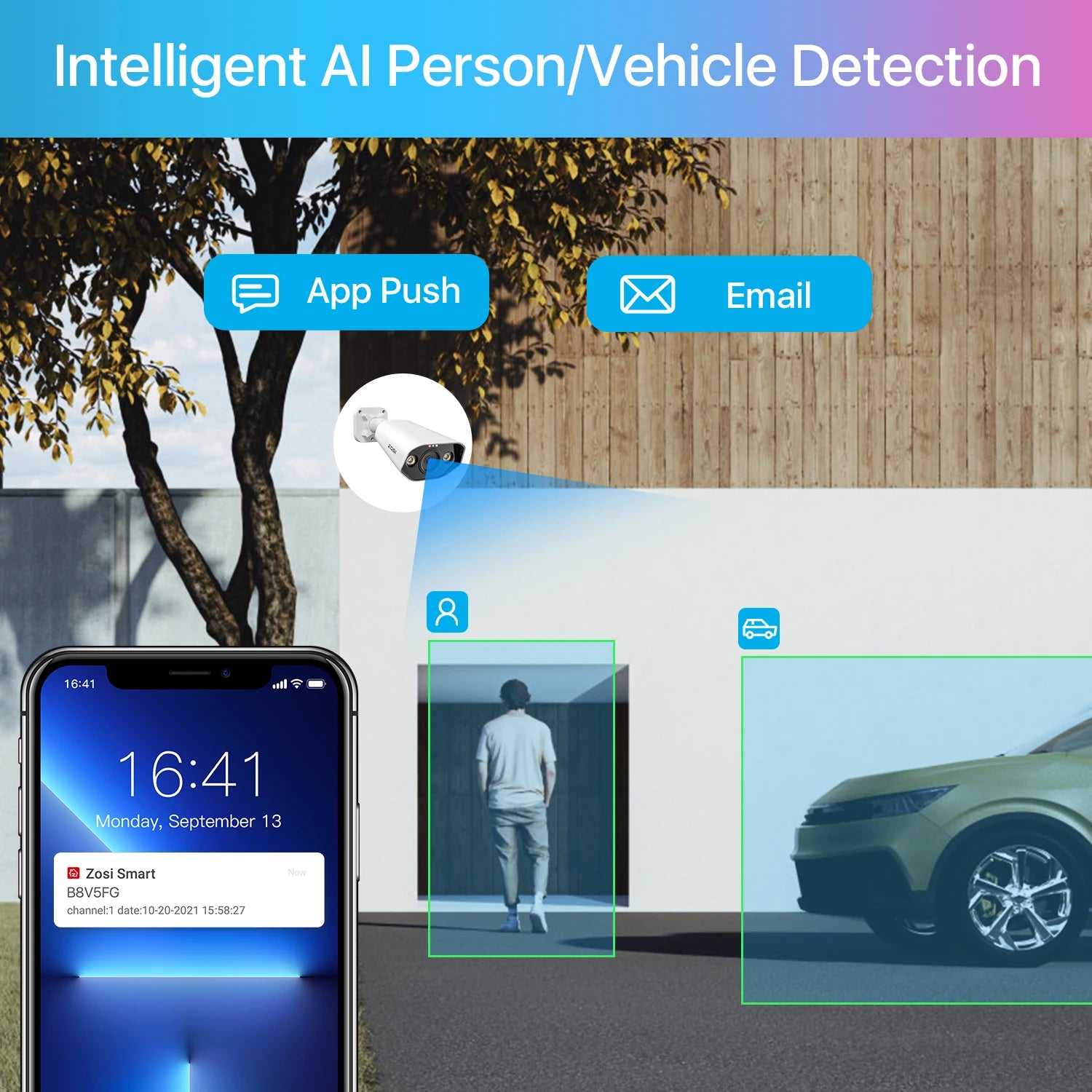 ZOSI 16CH 4K PoE Security Camera System – 8MP/5MP Outdoor IP Cameras with AI Person & Vehicle Detection