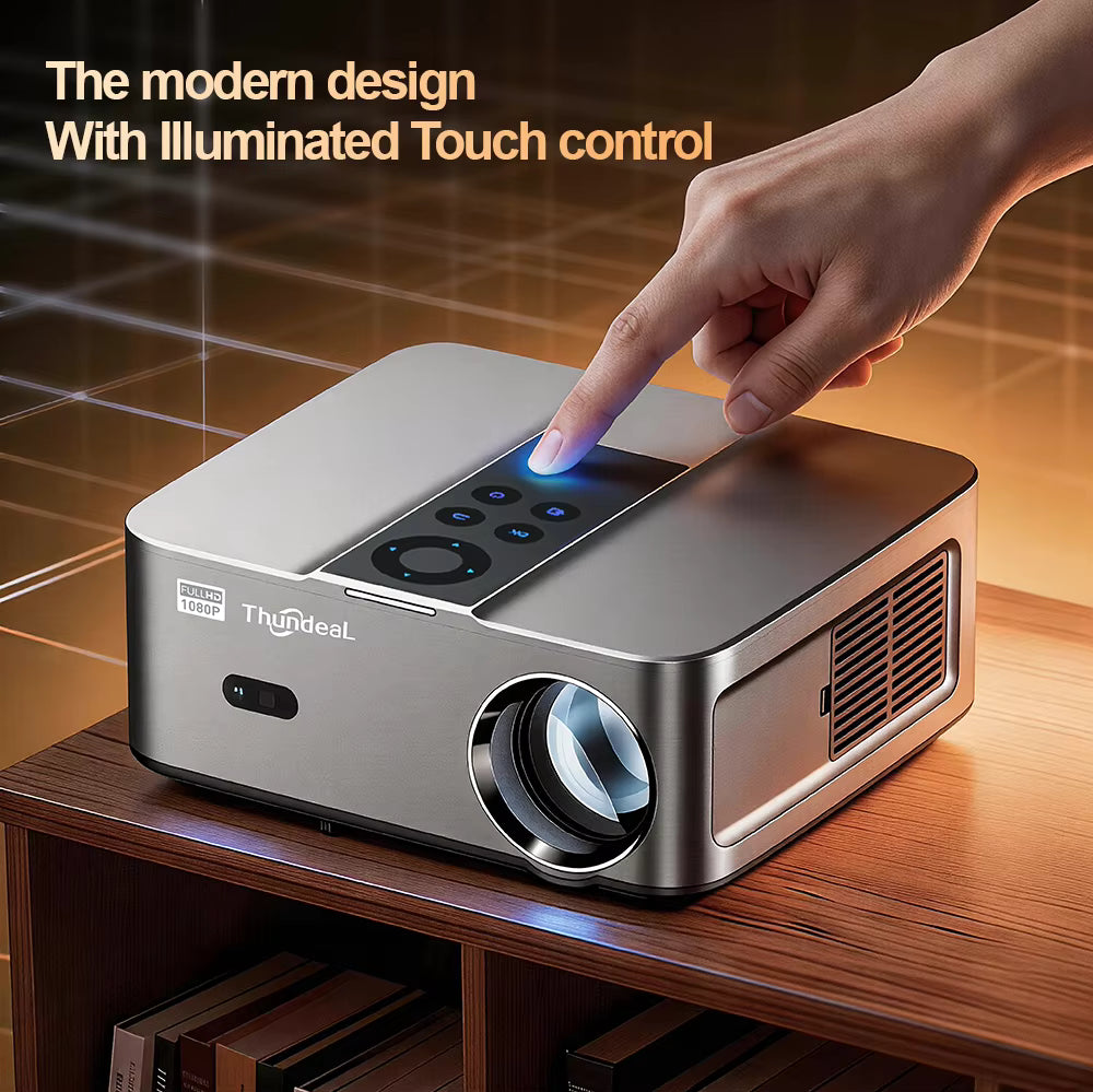 ThundeaL TD98 Mini pametni projektor – takojšnje samodejno ostrenje, naravna ločljivost 1080P Full HD, podpora za 4K, operacijski sistem Android