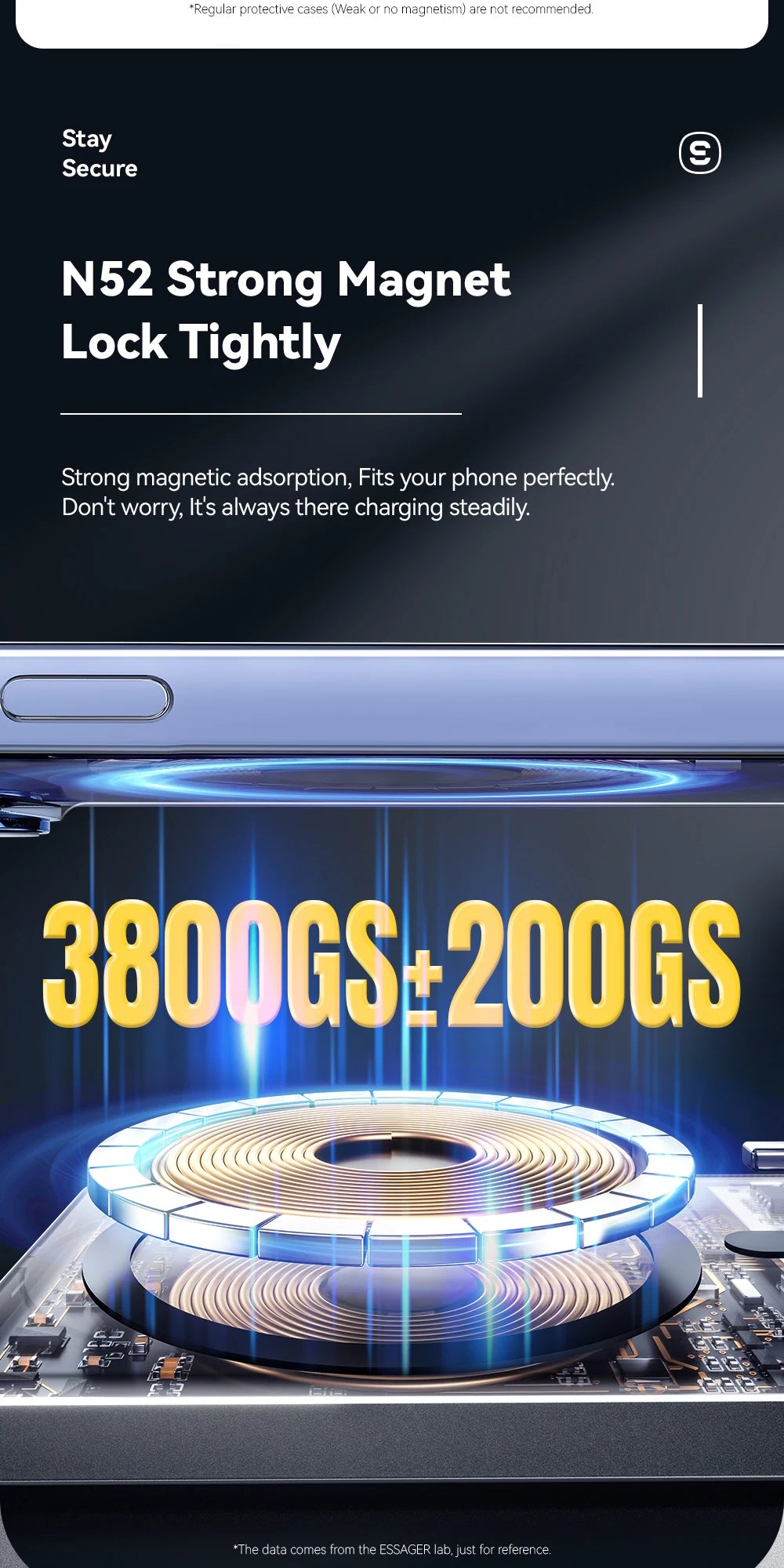 ESSAGER Thin Magnetic Wireless Power Bank 20W 5000mAh MagSafe