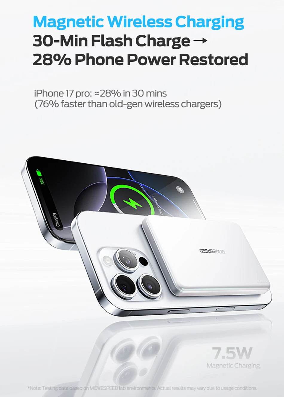 MOVESPEED Semi-Solid Battery Power Bank 5000mAh MagSafe Magnetic