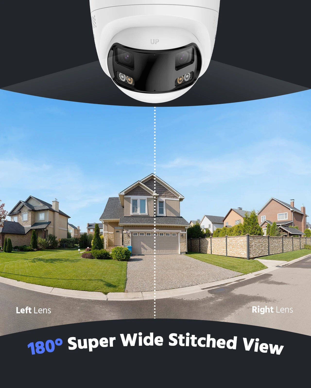 ANNKE 6MP 180° Panoramic Camera | Dual‑Lens, Color Night Vision, AI Detection