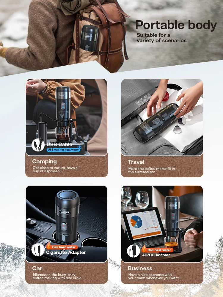 HiBREW H4A – Portable 12V Espresso Coffee Machine | Car & Home Electric Coffee Maker
