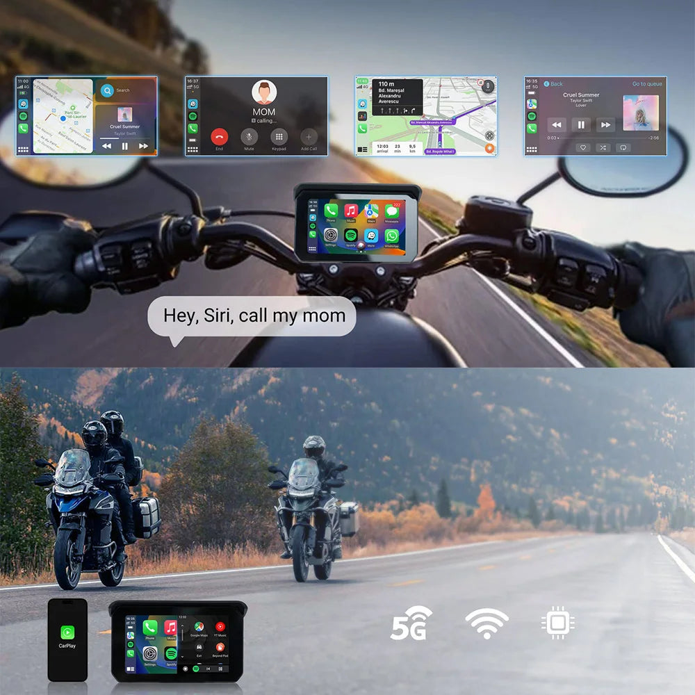 Lite C5 SE Motorcycle CarPlay Android Auto Waterproof Display