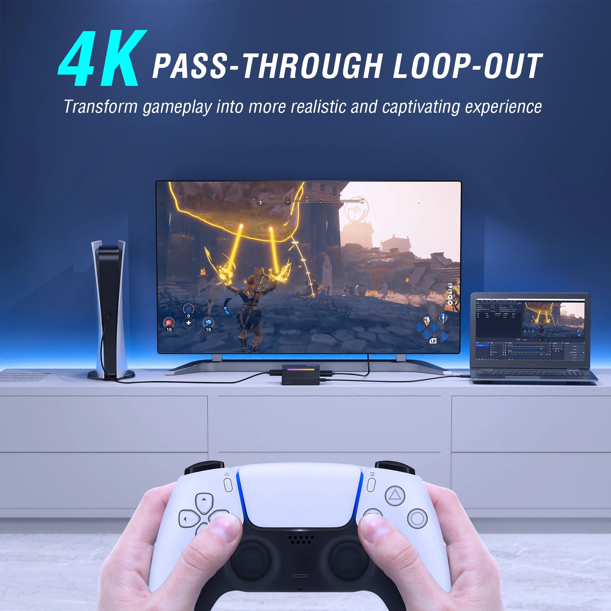 FIFINE V3 4K HDMI Video Capture Card | Low Latency Live Streaming