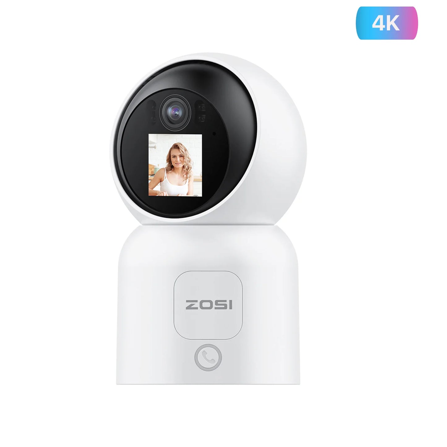 ZOSI C519M 4MP/5MP/4K WiFi Security Camera – 2.4/5GHz Indoor Home Cam with 360° View