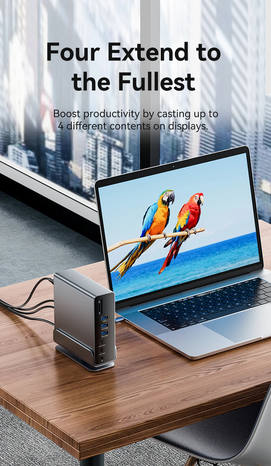 Vention USB‑C 15‑in‑1 Dock | Triple Monitor 4K 60Hz HDMI + DP, USB 3.2, PD 100W for MacBook & Windows