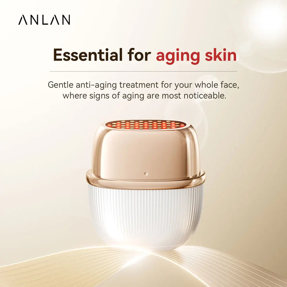 ANLAN RF Facial Device | Multi‑Polar RF, EMS Lifting, 3‑Color Light, 24K Gold