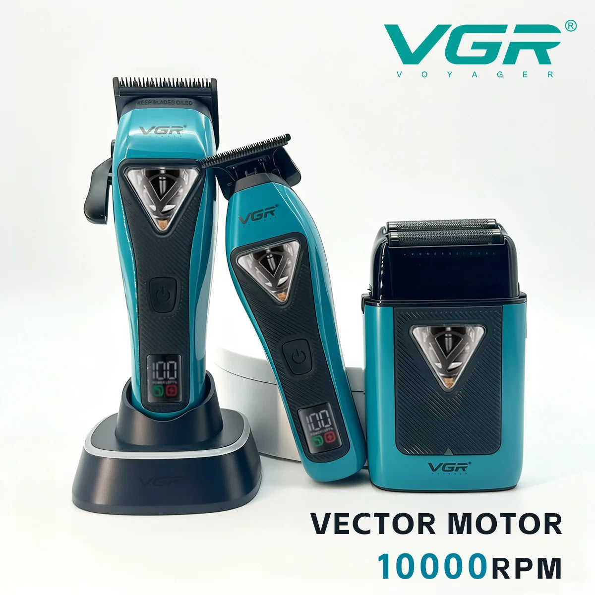 VGR Hair Trimmer Professional Hair Cutting Machine Cordless Beard Trimmer Electric Barber Clipper Metal Trimmer for Men V-035 S3