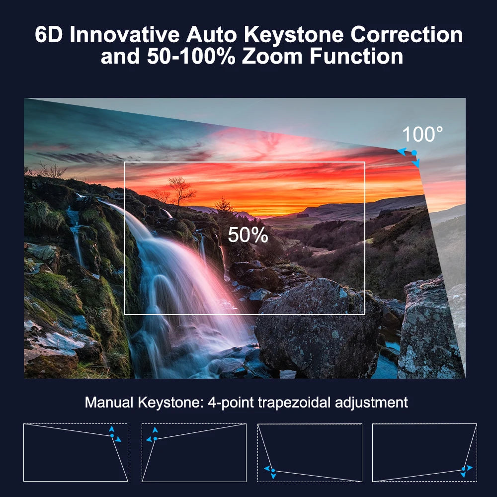 ThundeaL TDA5 Pametni Full HD projektor – naravna 1080P, podpora za 4K, Android OS, 5G WiFi in Bluetooth