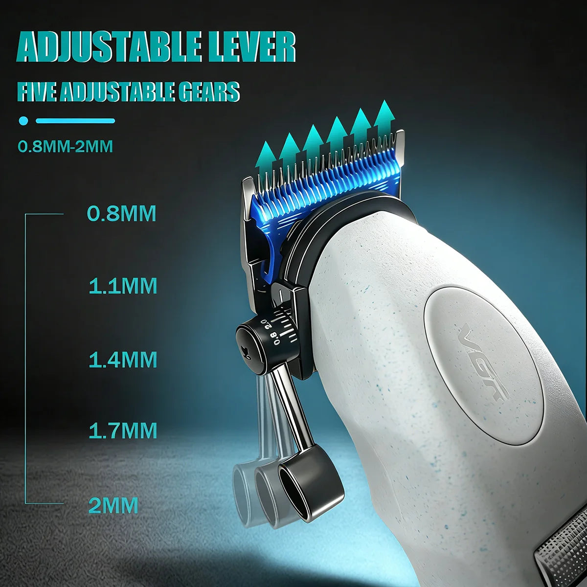 VGR Hair Trimmer Professional Hair Clipper Cordless Hair Cutting Machine Electric Barber Digital Display Trimmer for Men V-887