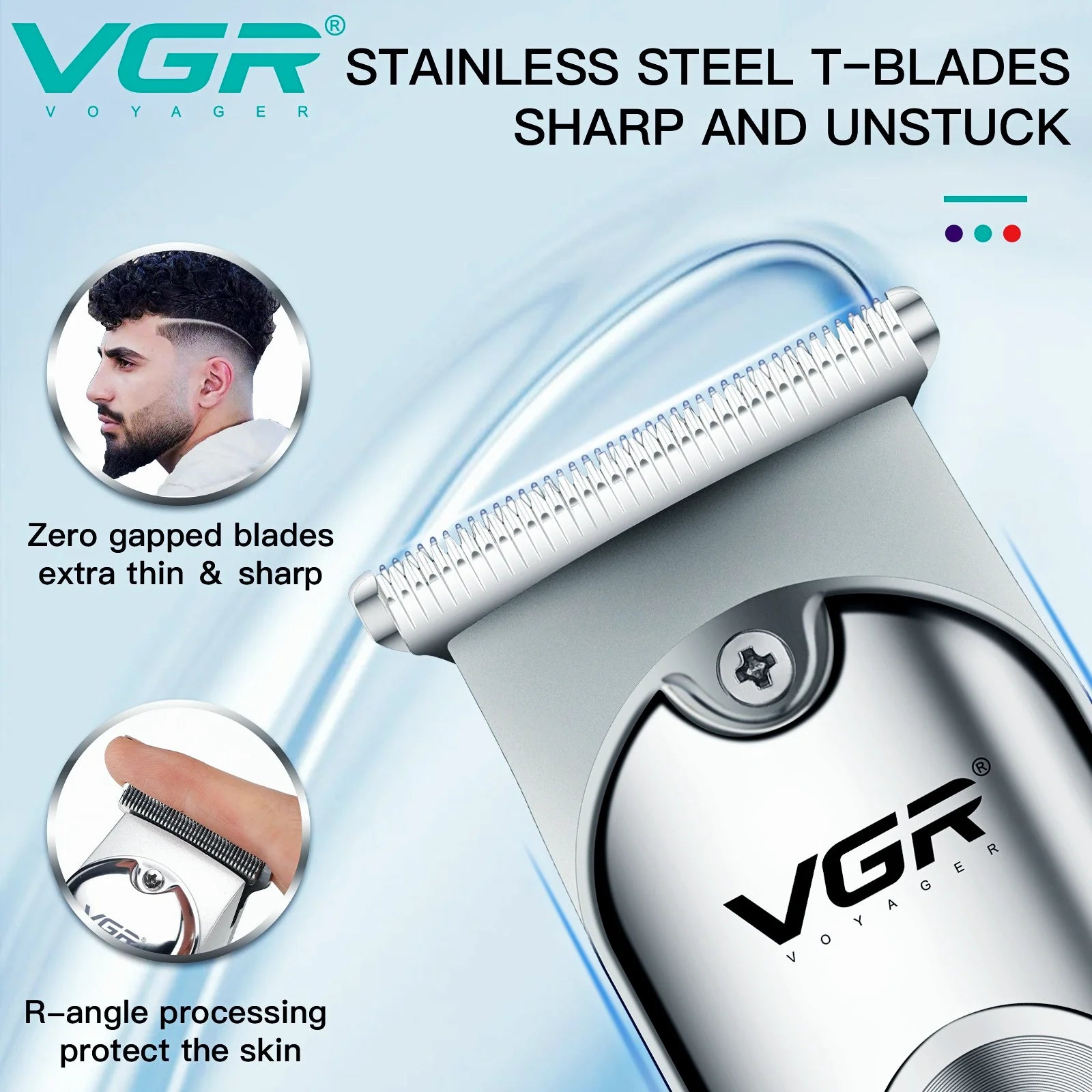 VGR V-071 Professional Hair Clipper Mini Barber Trimmer for Men