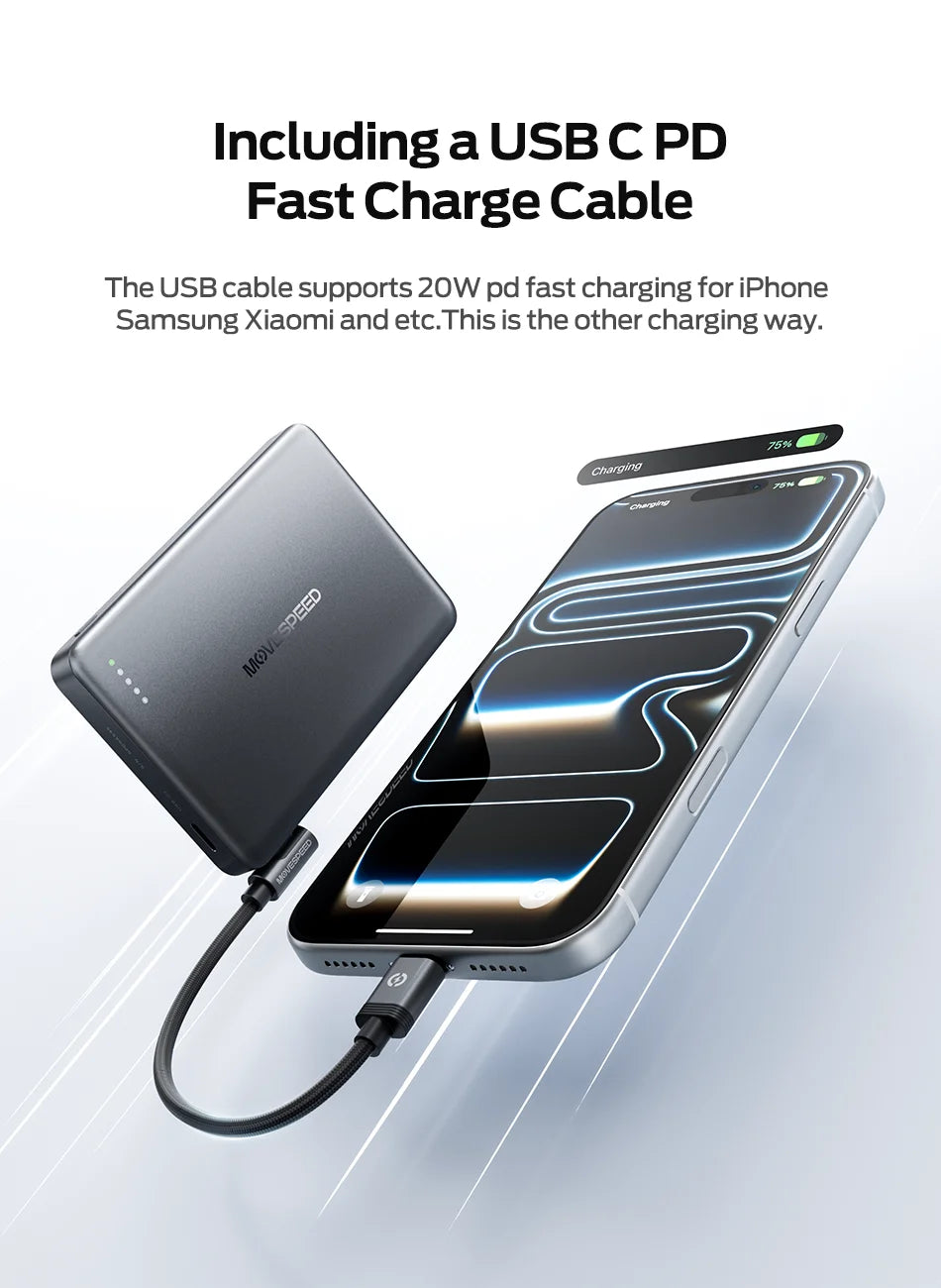 MOVESPEED P07Pro Semi-Solid-State Power Bank 10000mAh MagSafe