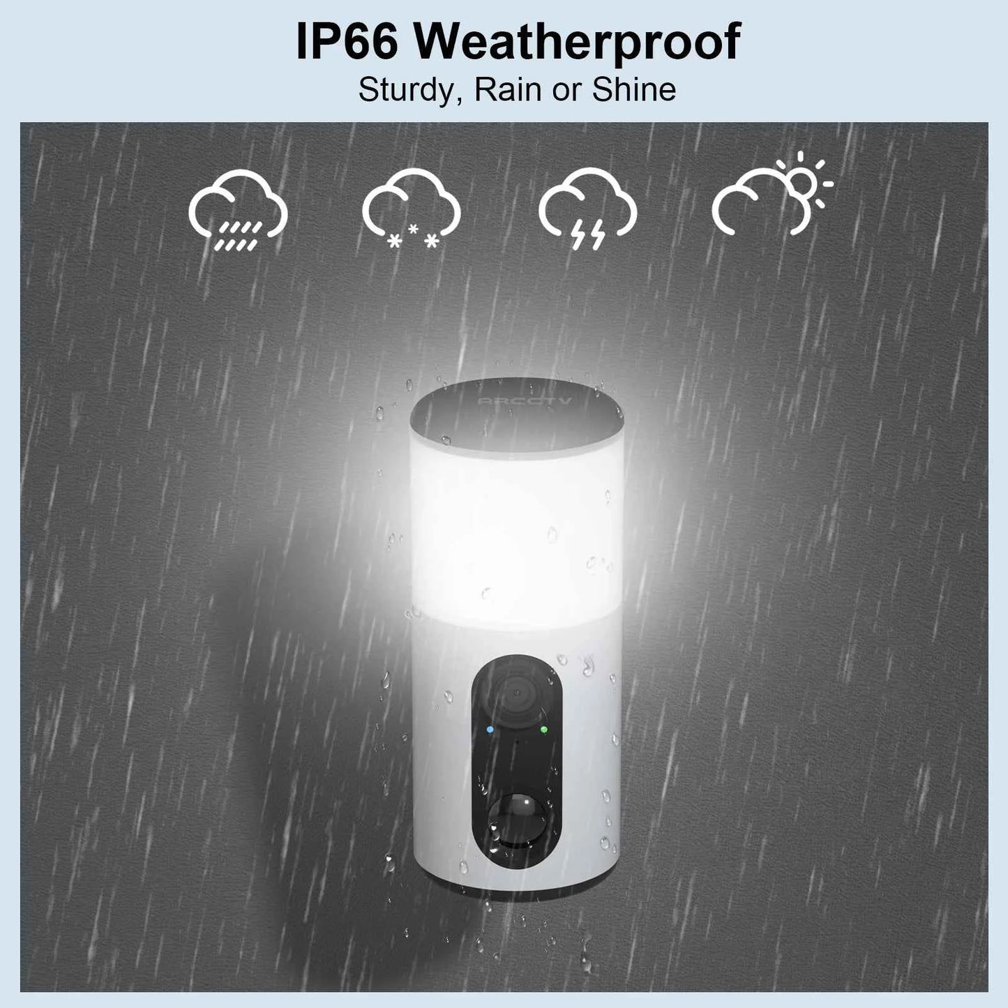 ARCCTV 4MP Wireless Solar Camera Outdoor Surveillance Motion Detection Color Night Vision Security Floodlight Solar Wifi Camera - Limetastore