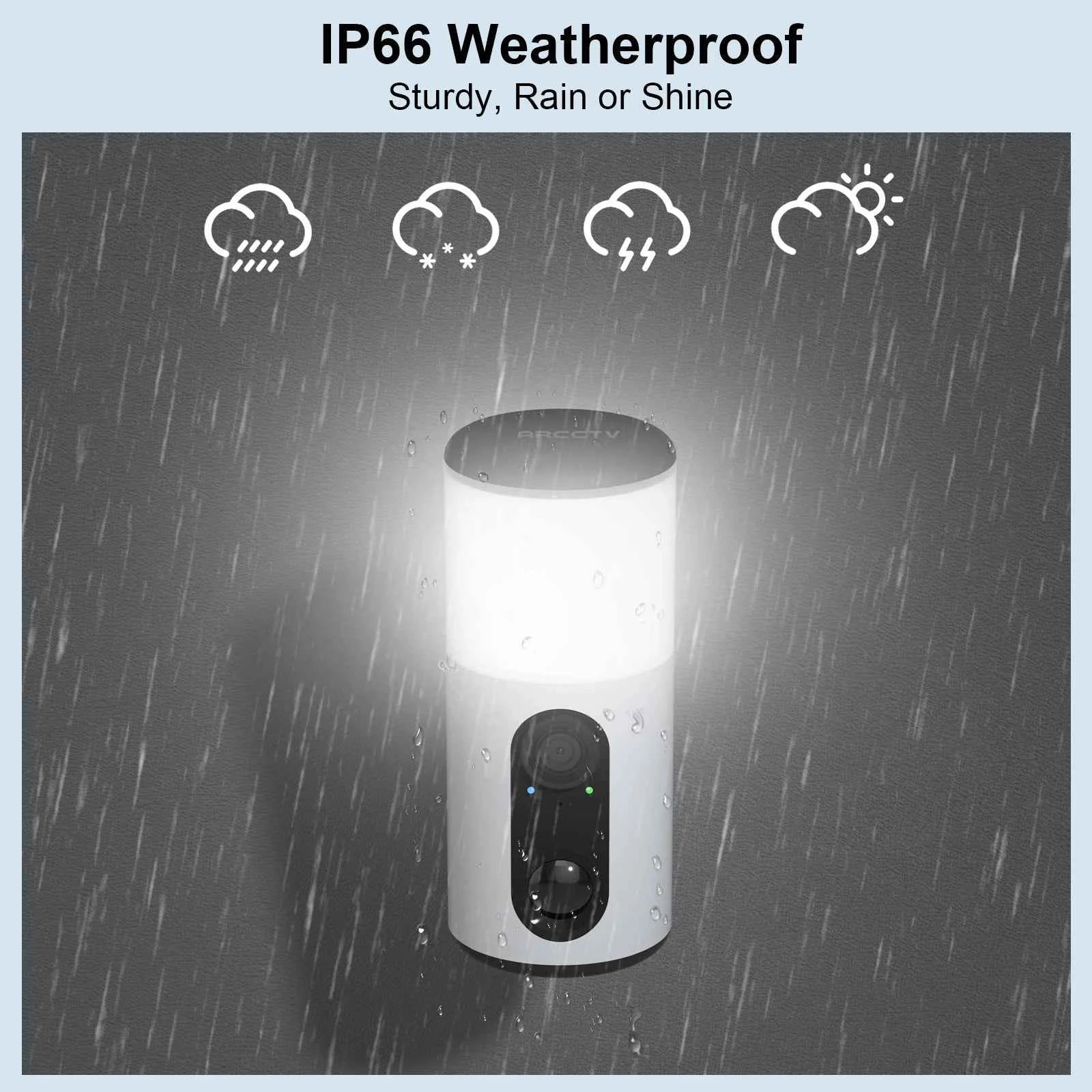 ARCCTV 4MP Wireless Solar Camera Outdoor Surveillance Motion Detection Color Night Vision Security Floodlight Solar Wifi Camera - Limetastore