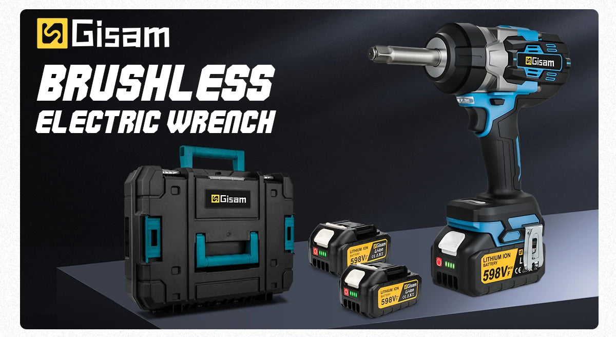 Gisam 2800N.m Brushless Extended Anvil Impact Wrench 1/2"