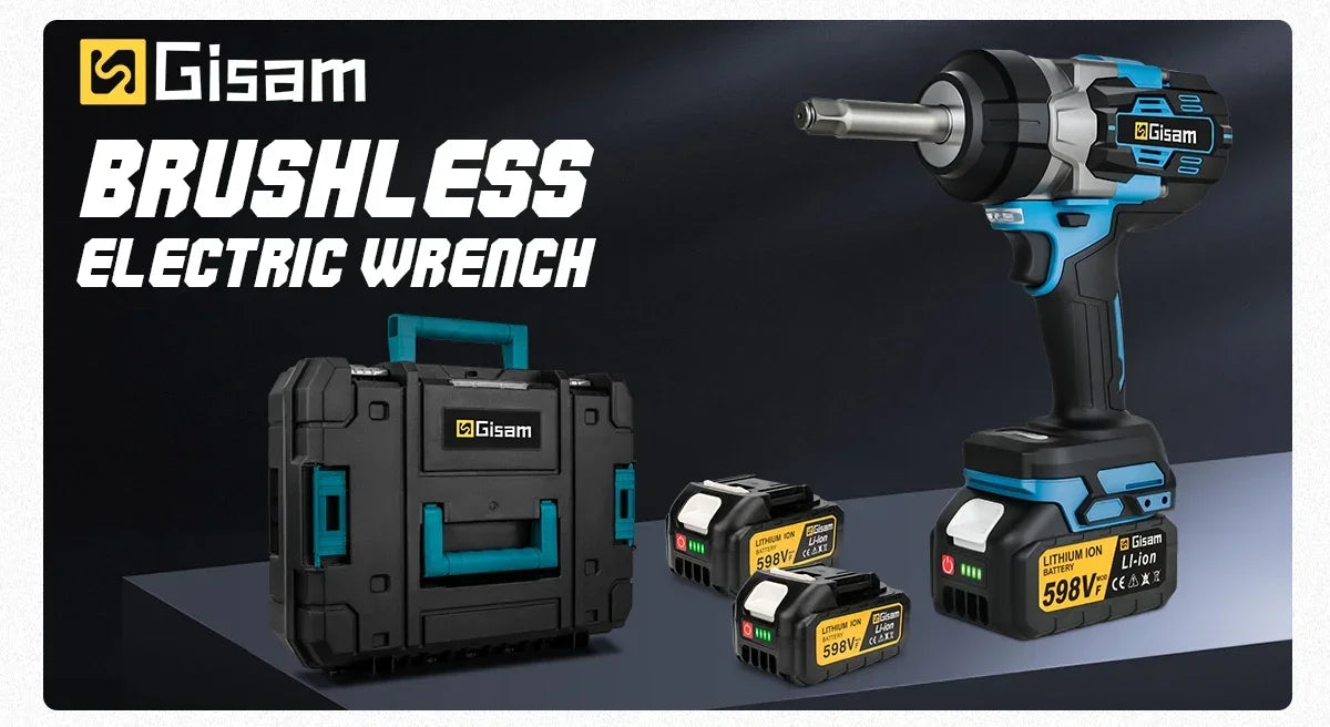 Gisam 2800N.m Brushless Extended Anvil Impact Wrench 1/2"