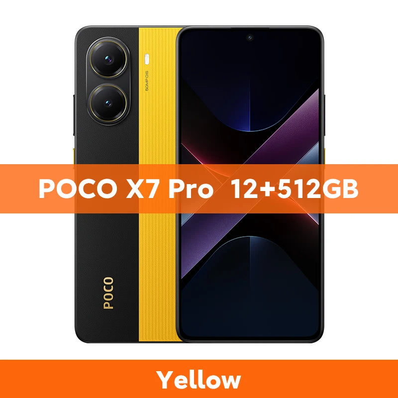 POCO X7 Pro 5G Smartphone Global Version Dimensity 8400-Ultra 50MP camera 6.67" 120Hz display  90W 6000mAh Battery NFC - Limetastore