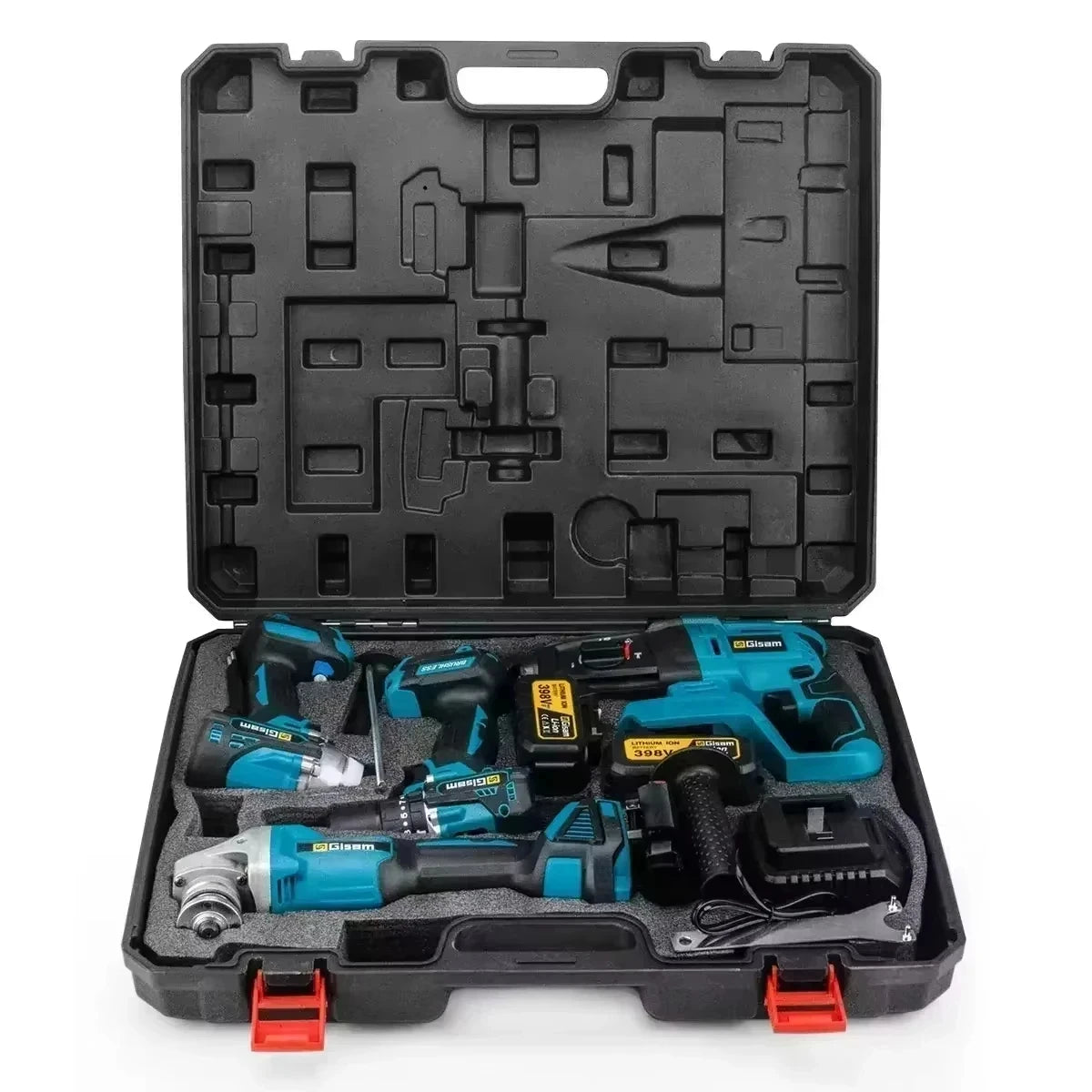 Gisam Brushless Power Tools Set for Makita 18V – Impact Wrench, Drill, Grinder, Hammer
