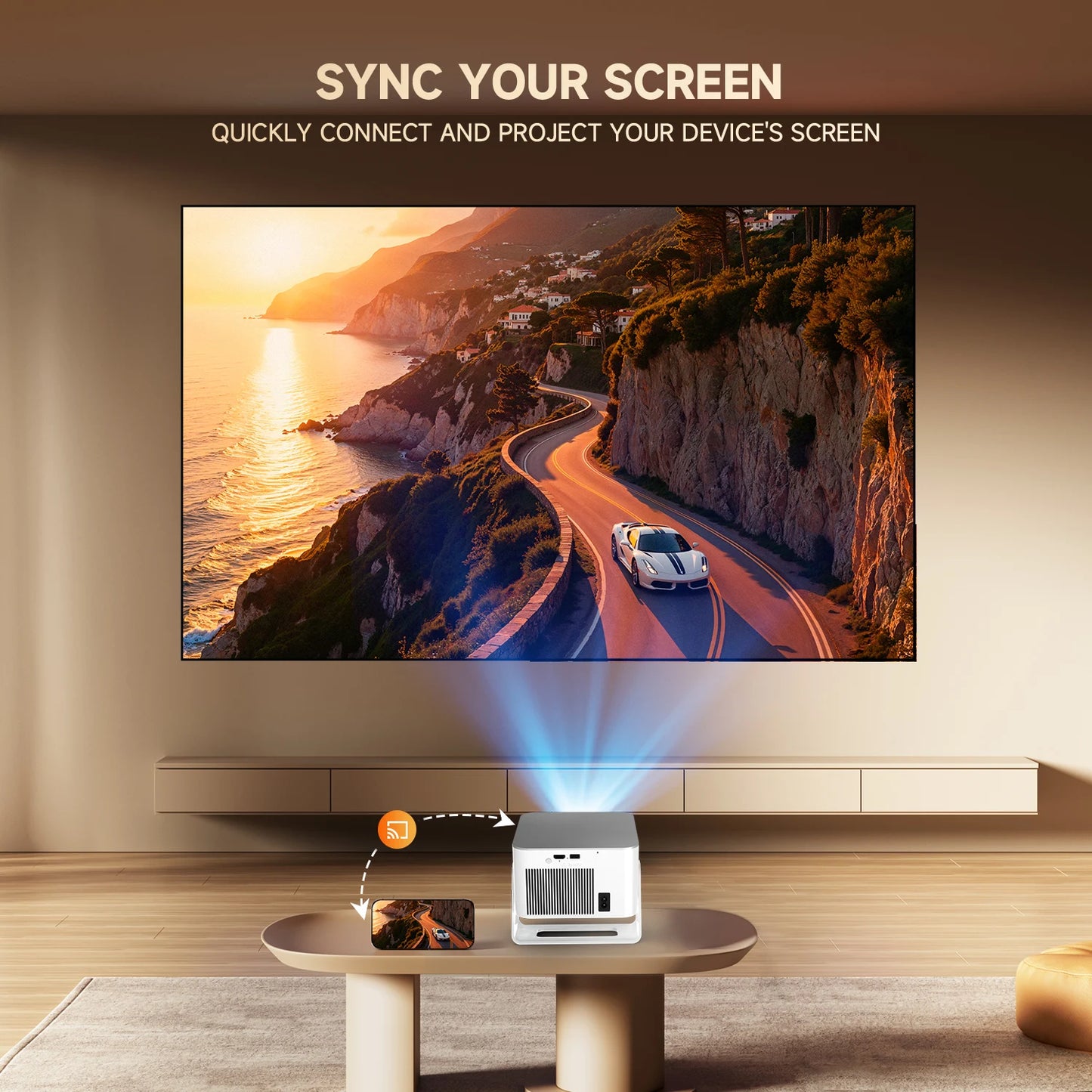 agcubic HY350 Max Smart Projector | 900 ANSI 1080P | Android 14 & 8K Support