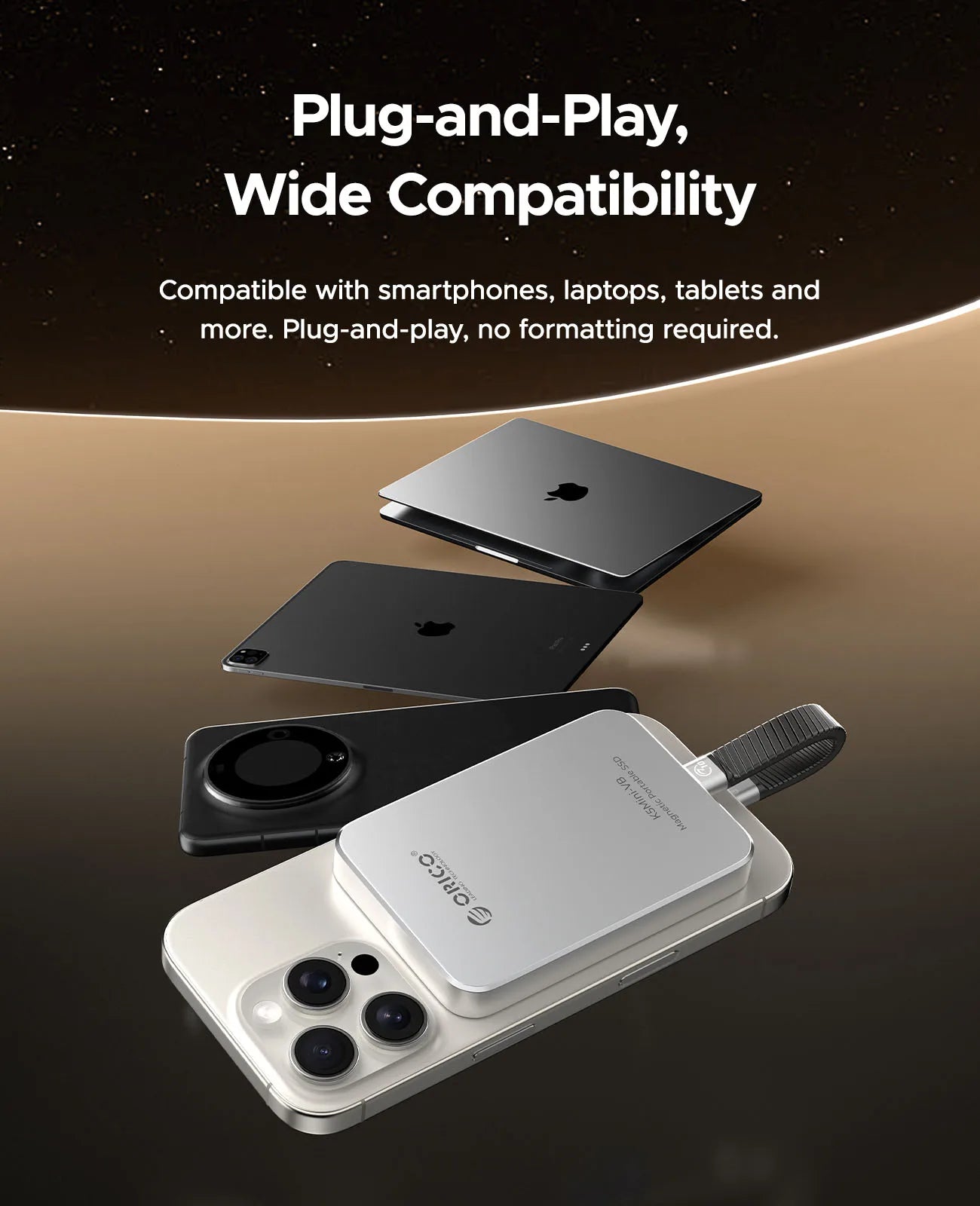 ORICO K5MINI‑VB 480GB Portable SSD – 460MB/s USB 3.2 External Solid State Drive
