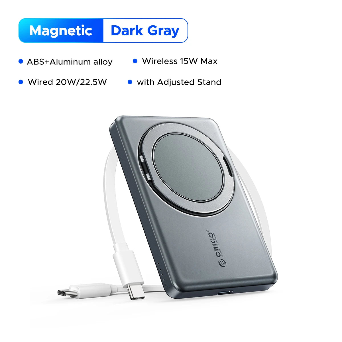 ORICO Kada Magnetic Power Bank – 5000mAh / 10000mAh PD22.5W Wireless External Battery