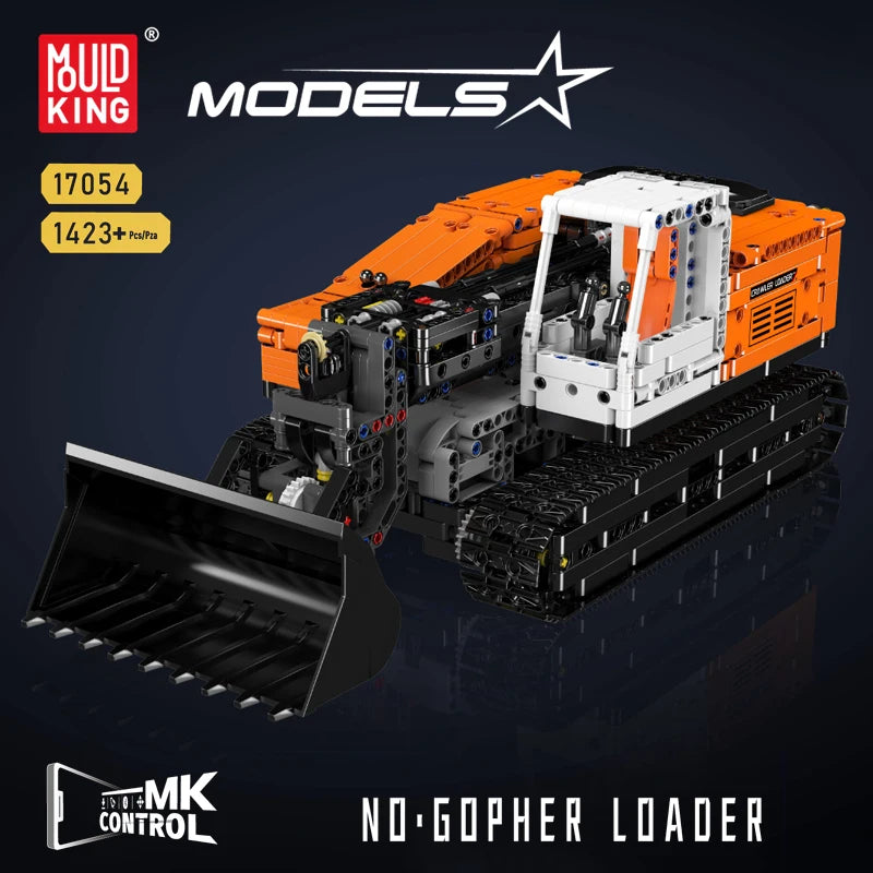 Mould King 17054 Motorized Gopher Loader Building Set | RC Technical Compact Track Loader Model - Limetastore