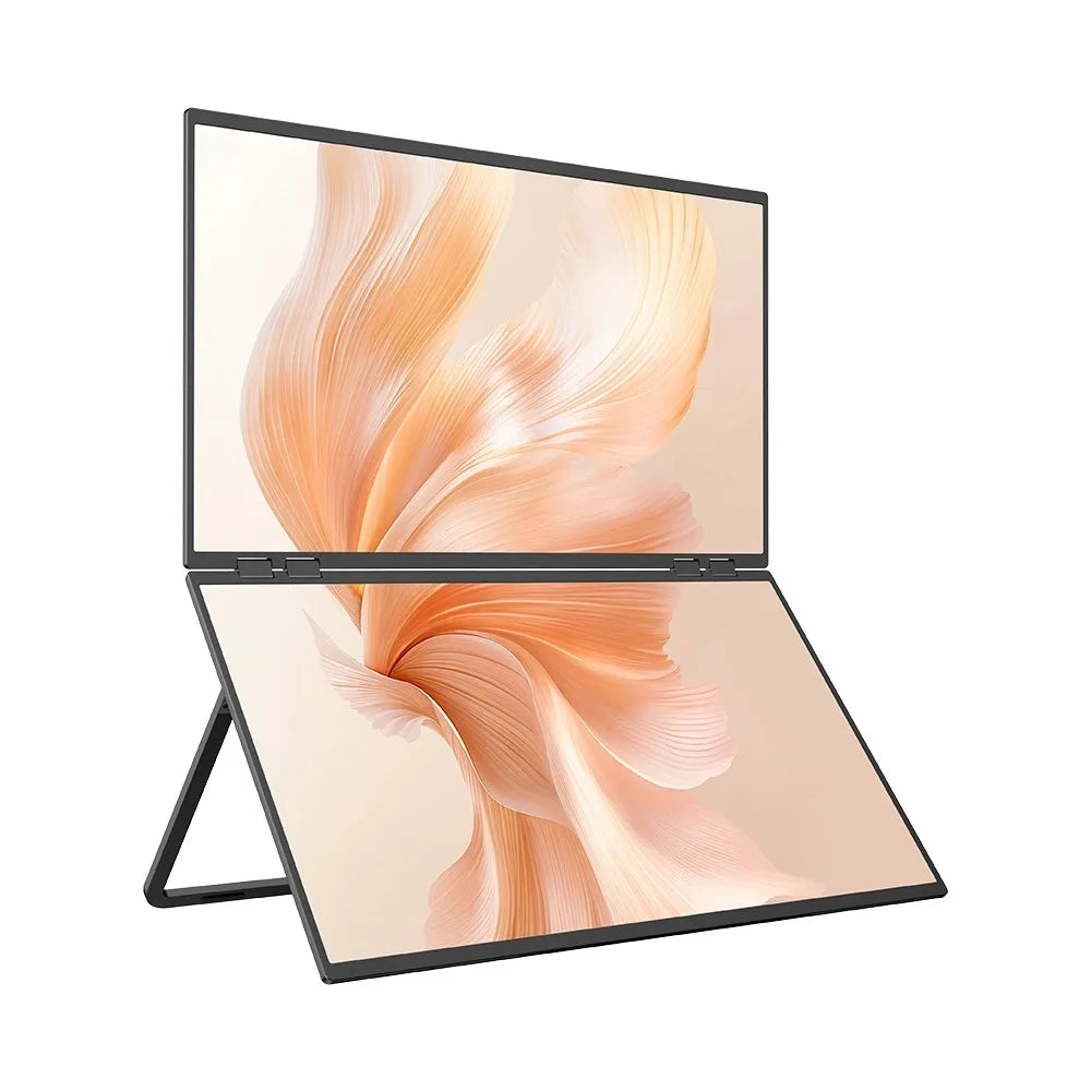UPERFECT Delta Mega 23.8" Dual Screen Computer Monitor with 100Hz Refresh Rate and Built-in Speakers for Laptop, Desktop PC, MAC, and Phone Extended Play - Limetastore