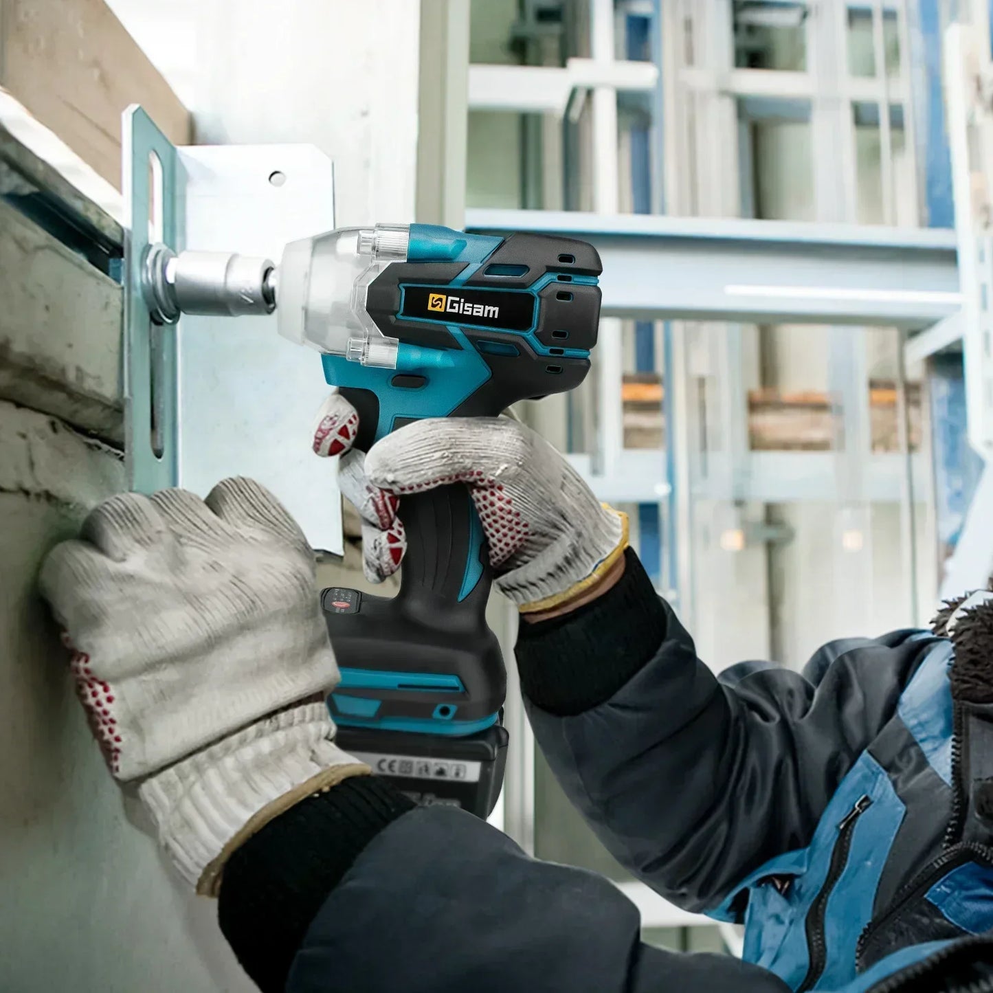 Gisam 520N.m Brushless Impact Wrench 1/2" for Makita 18V