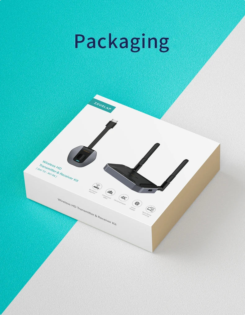 50m 5G Wireless 4K HDMI Transmitter & Receiver | Multi‑Device Mirroring