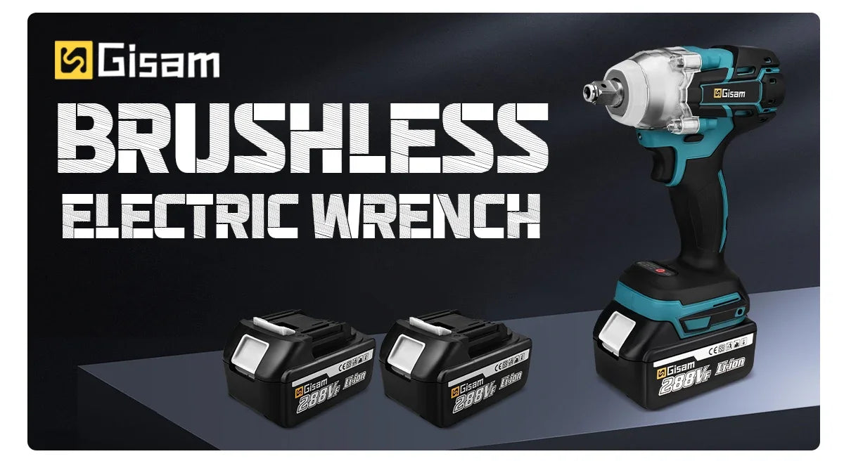 Gisam 520N.m Brushless Impact Wrench 1/2" for Makita 18V