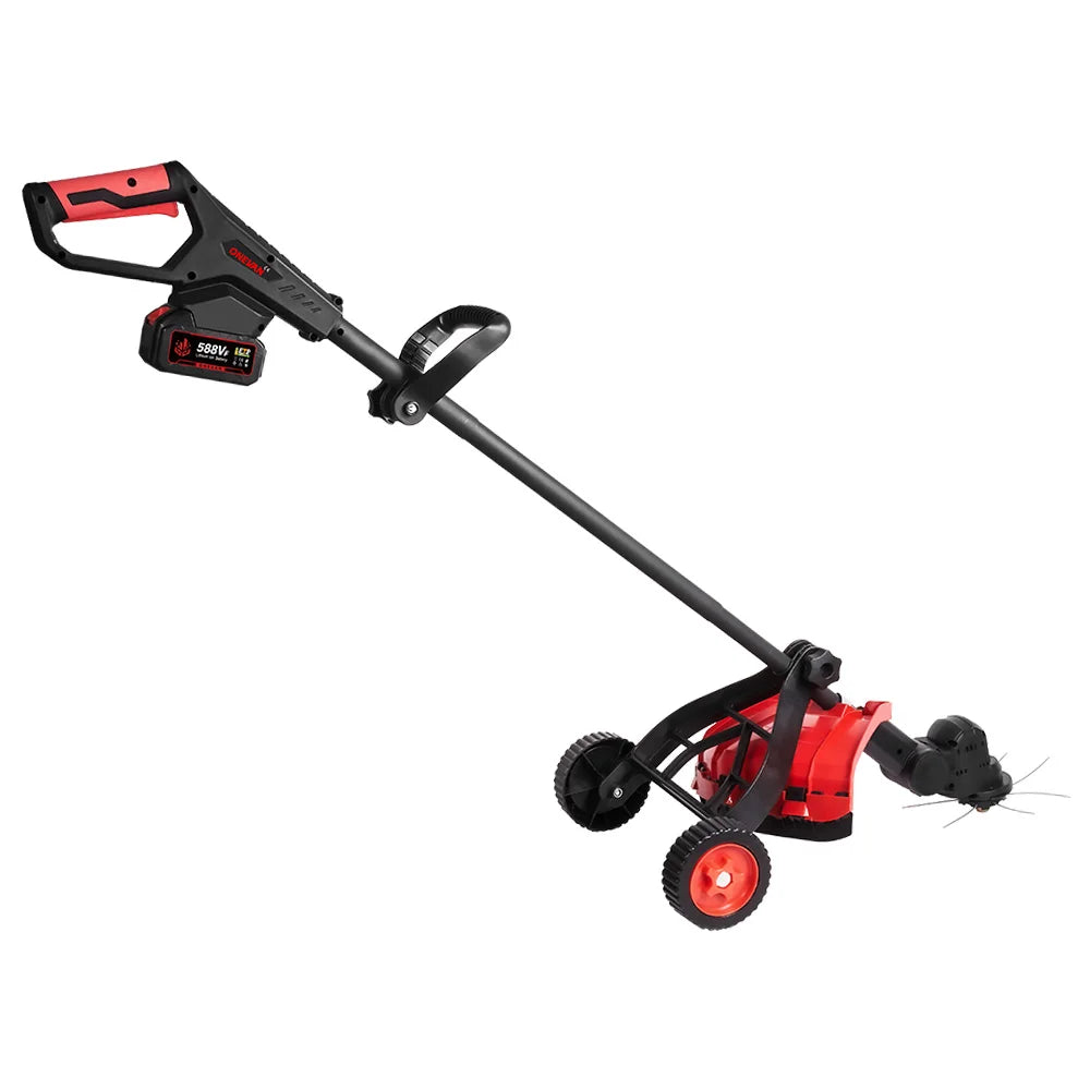 ONEVAN 10Inch Brushless Electric Lawn Mower 38000RPM Cordless 45° Grass Trimmer Garden Power Tool For Makita 18V Battery Pin