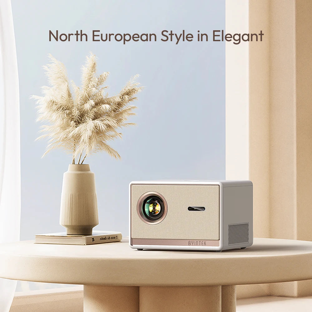 BYINTEK T5 Max Smart Home Theater Projector – 1000 ANSI Lumens, Native 1080P, 4K Support