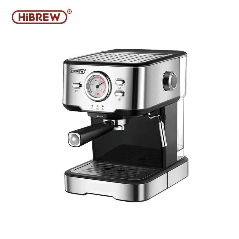 HiBREW H5 – 20‑Bar Semi‑Automatic Espresso Machine | Stainless Steel Coffee Maker with Temperature Display