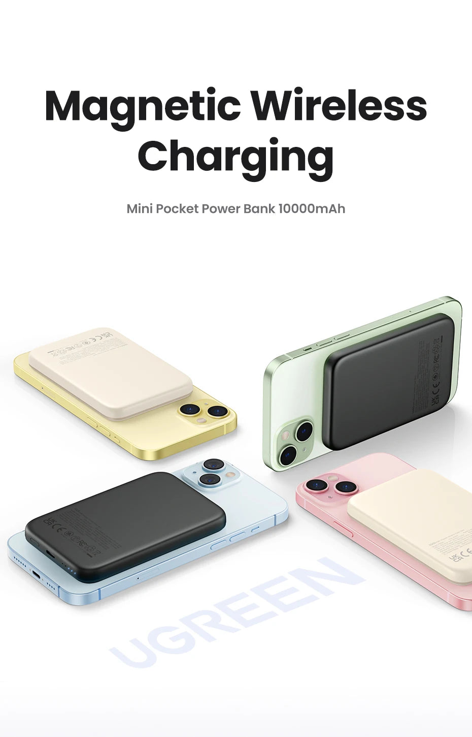 UGREEN PD20W Magnetic Power Bank – 10000mAh Portable Wireless Fast Charging External Battery