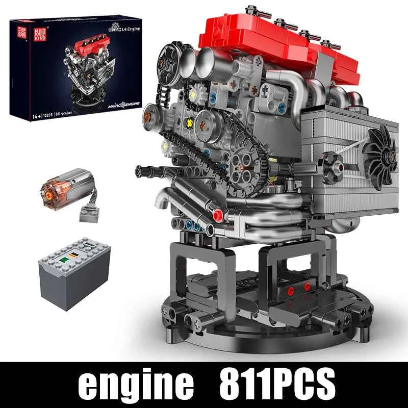 Mould King 10235 Motorized MMC L4 Engine Building Set | 4G63T Replica - Limetastore