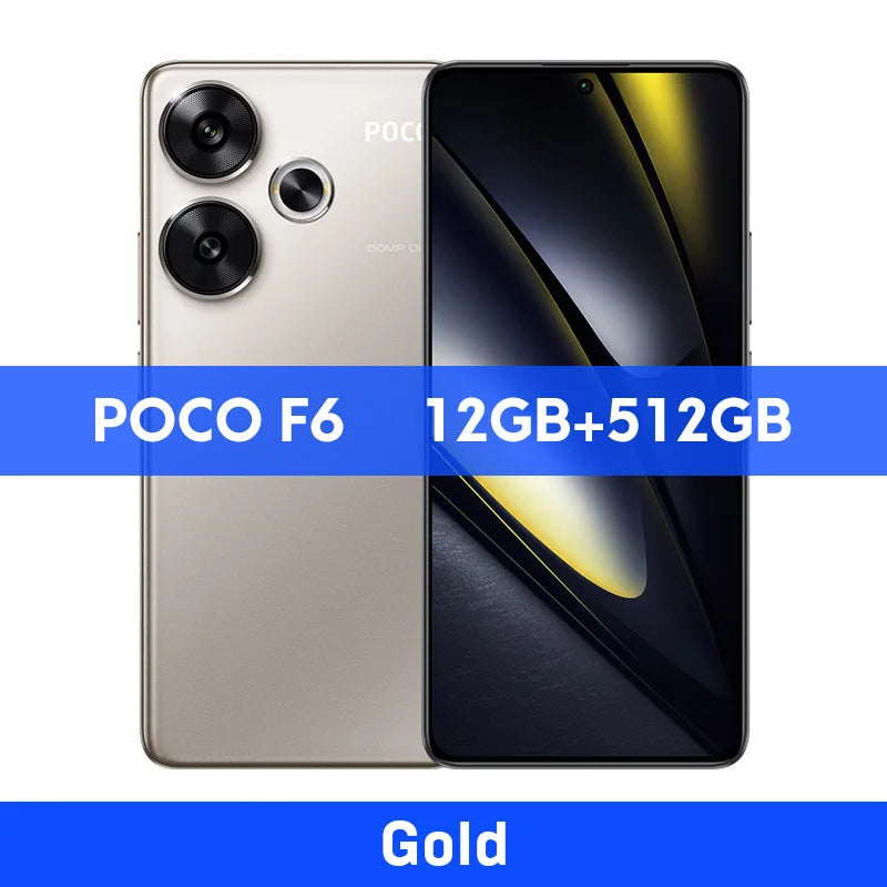 POCO F6 Smartphone Global Version Snapdragon®8s Gen 3 90W Turbo Charging 6.67" 1.5K 120Hz CrystalRes AMOLED DotDisplay NFC 5G - Limetastore