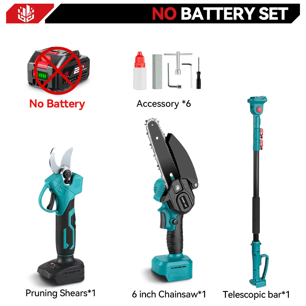 ONEVAN 4‑in‑1 Brushless Telescoping Pole Chainsaw | 3500W High‑Branch Pruner