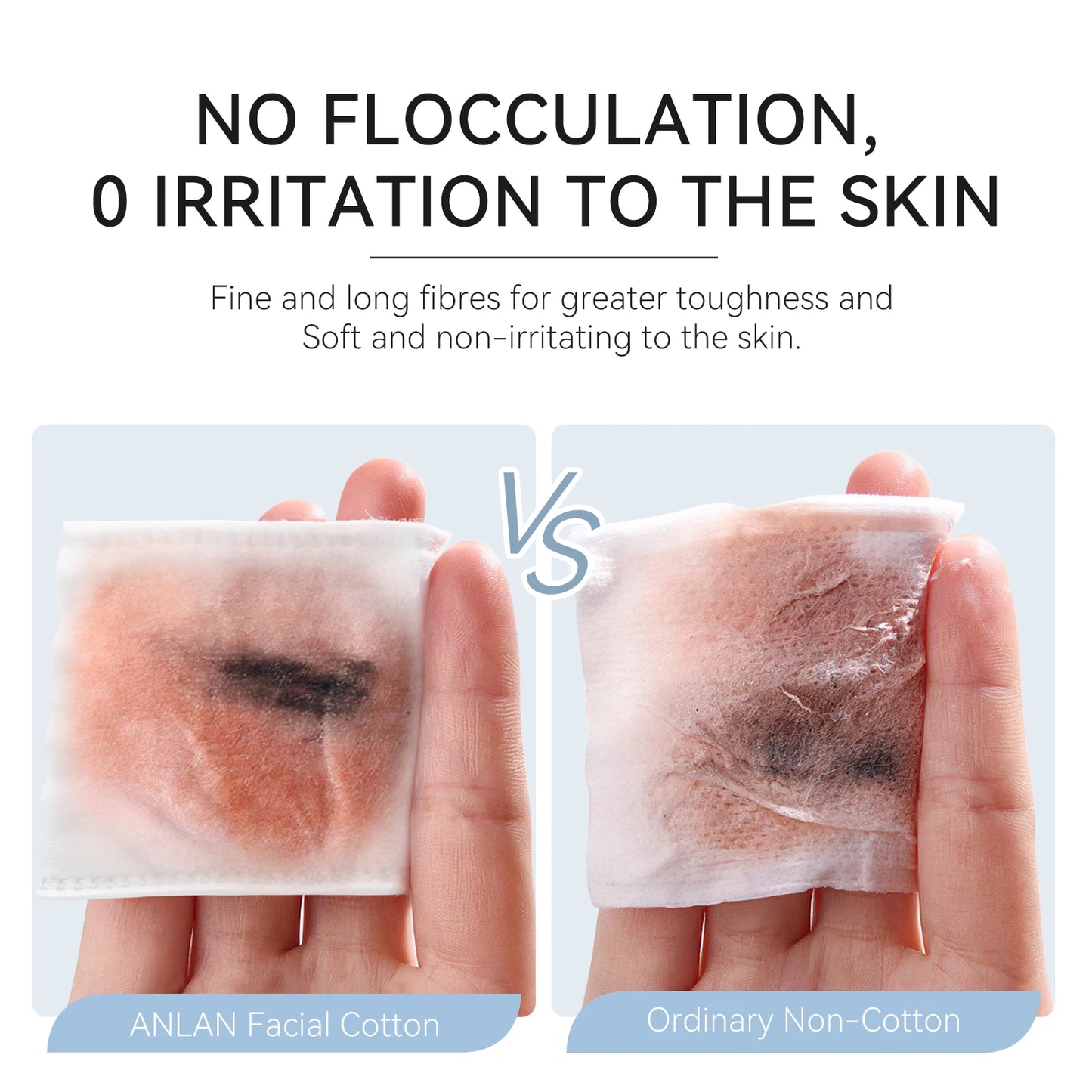 ANLAN Facial Cotton Pads | 150pcs, Extra Thick, 3‑Layer, Double‑Sided